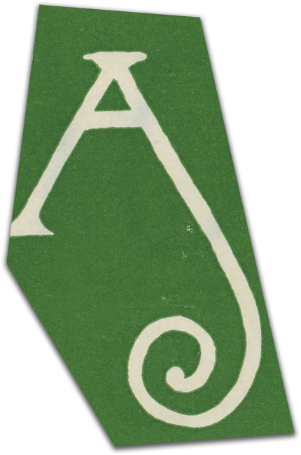 A cut out of the letter A