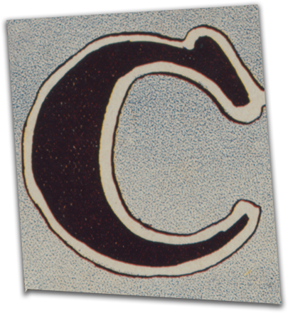 A cut out of the letter C