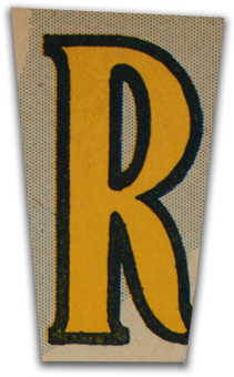 A cut out of the letter R