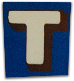A cut out of the letter T