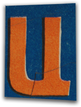 A cut out of the letter U
