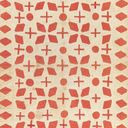 Thumbnail image of Cream and red appliqued quilted bedcover